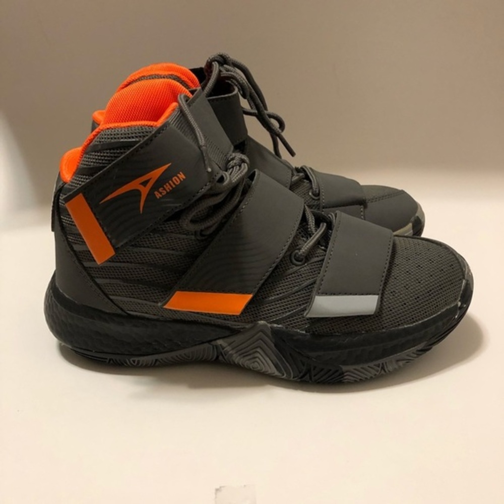 ASHION Boys Shoes Size 6 (37) Black Orange Velcro‎ Lace Up